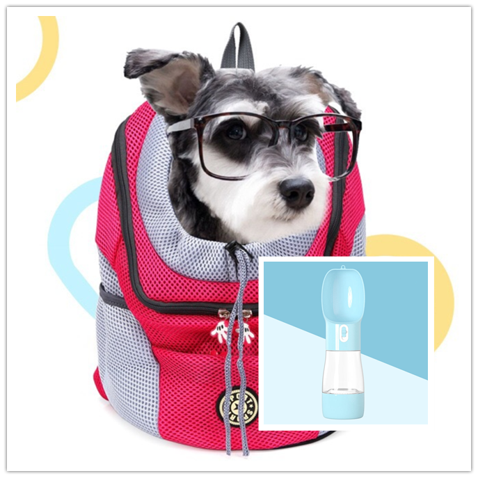 Pet Dog Carrier Bag Carrier For Dogs Backpack Out Double Shoulder Portable Travel Backpack Outdoor Pet Dog Carrier Bag Mesh