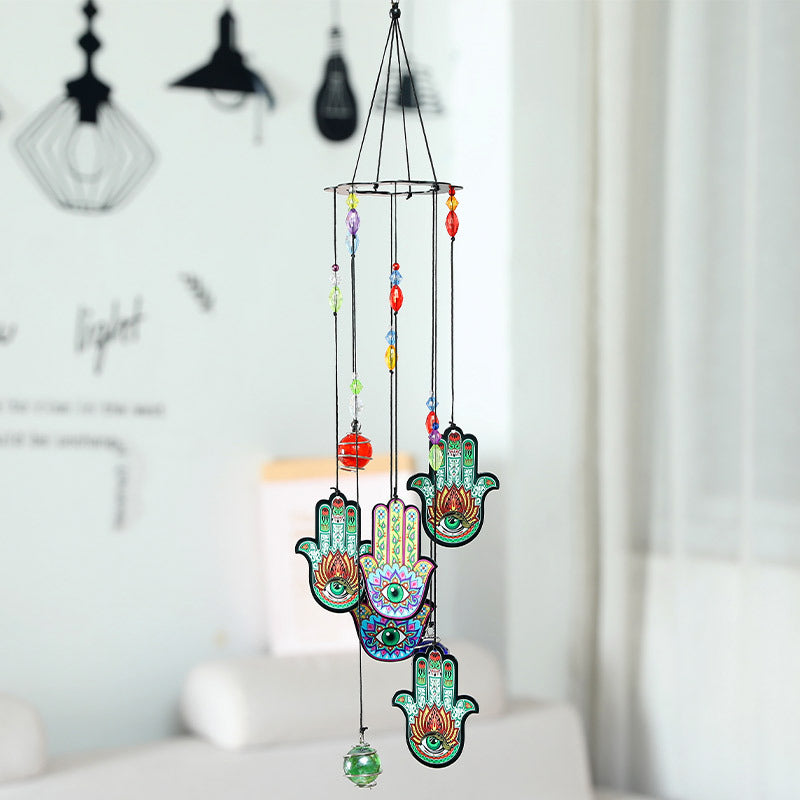 Creative Printed Iron Sheet Metal Feng Shui Wind Chime Pendant