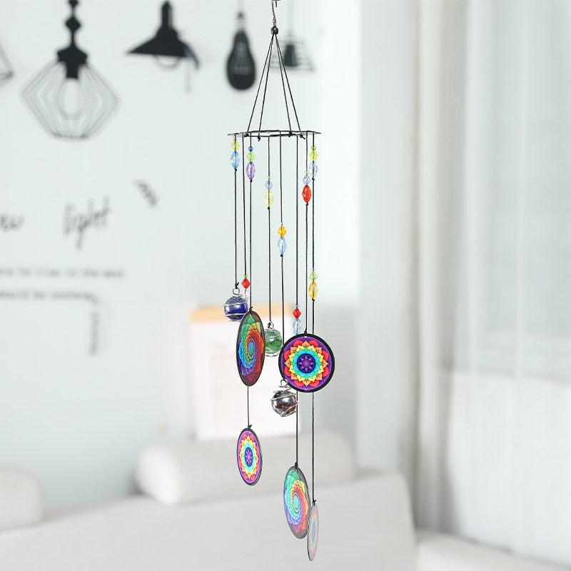 Creative Printed Iron Sheet Metal Feng Shui Wind Chime Pendant