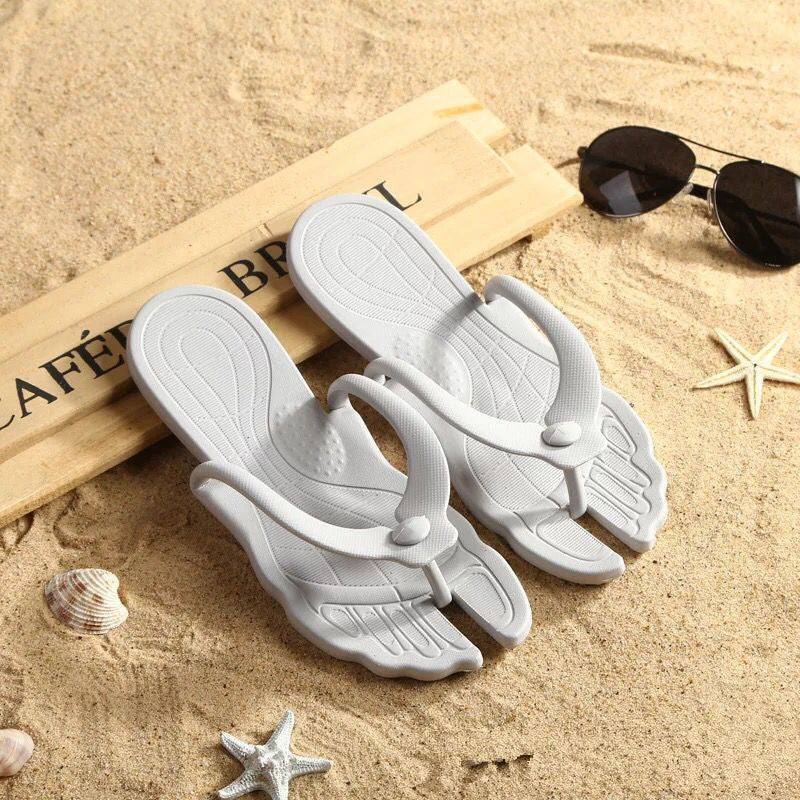 Folding beach slippers