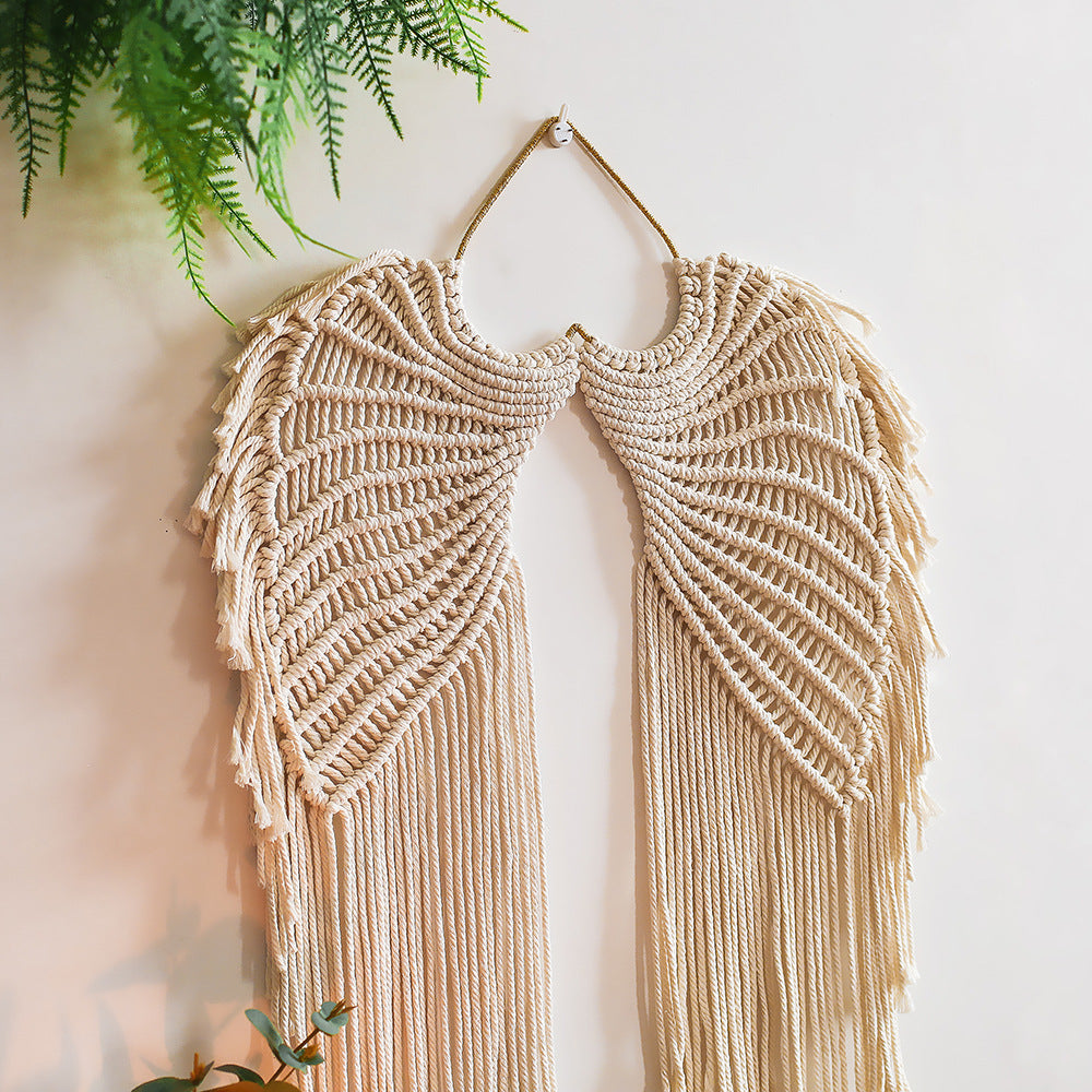 New Angel Wings Woven Tapestry Cotton Hand-woven Pendant INS Homestay Wall Hanging Children's Decoration GT142