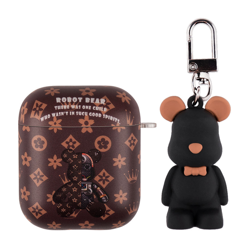 Cartoon Bear Suitable For Airpods1/2 Protective Sleeve Tide Brand MID Apple 3 Bluetooth TPU Headset Pro Protective Shell