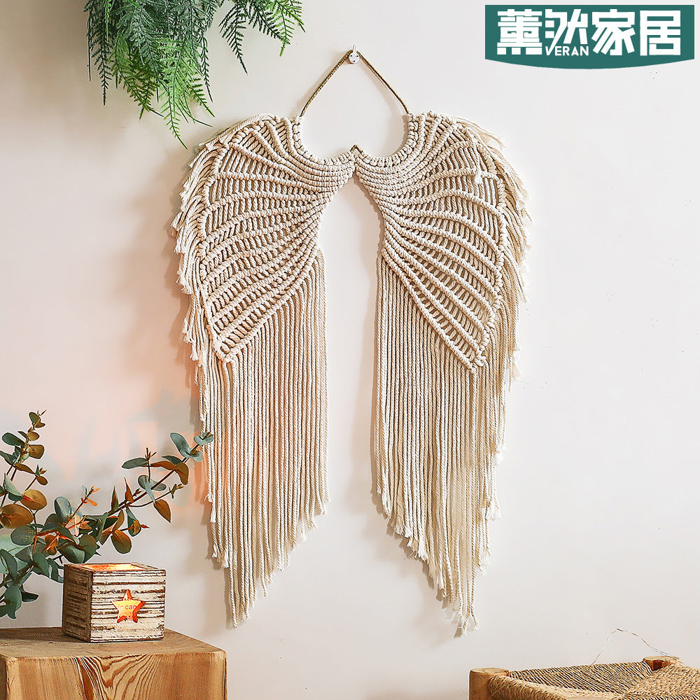 New Angel Wings Woven Tapestry Cotton Hand-woven Pendant INS Homestay Wall Hanging Children's Decoration GT142