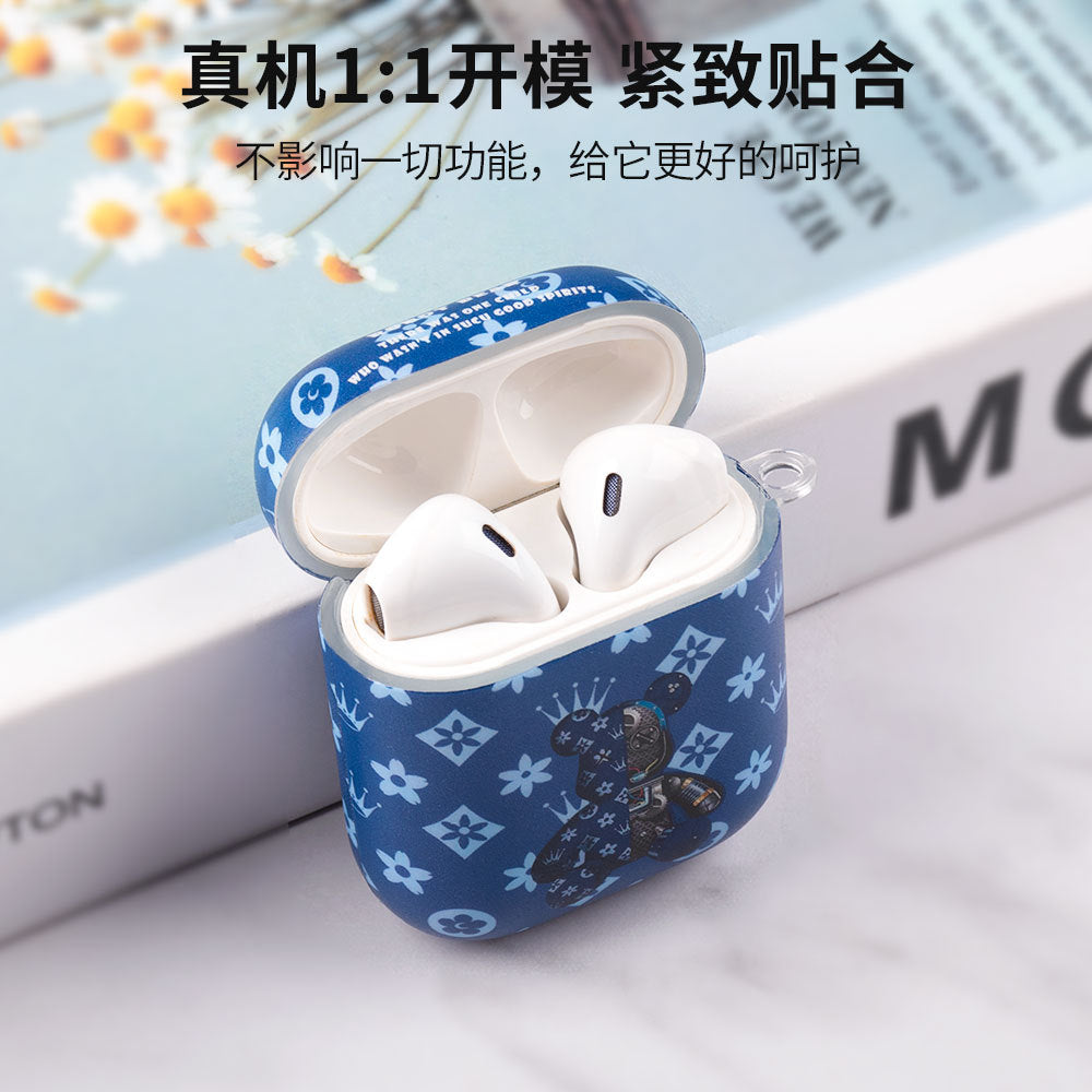 Cartoon Bear Suitable For Airpods1/2 Protective Sleeve Tide Brand MID Apple 3 Bluetooth TPU Headset Pro Protective Shell