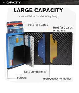 Cross-border Card Package Metal Aluminum Anti-theft Brush Anti-magnetic RFID Wallet Credit Card Box Automatic Pop-up Card Box Spot