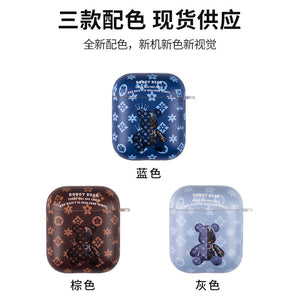 Cartoon Bear Suitable For Airpods1/2 Protective Sleeve Tide Brand MID Apple 3 Bluetooth TPU Headset Pro Protective Shell